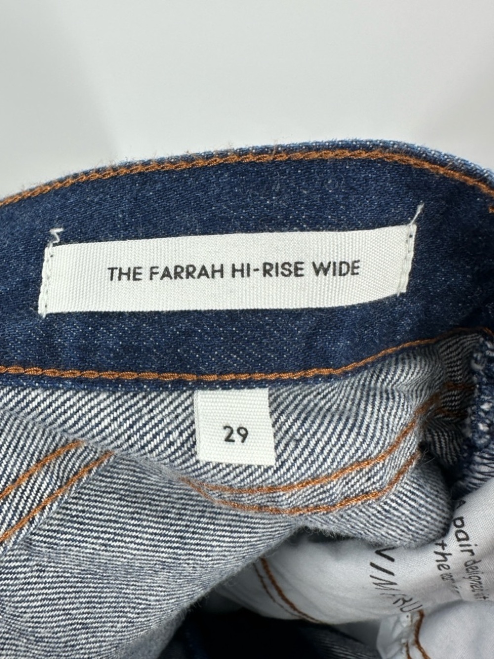 Denim Forum Farrah Hi-Rise Wide Leg Jeans Womens Size 29 High Rise Aritzia Blue - Picture 7 of 12
